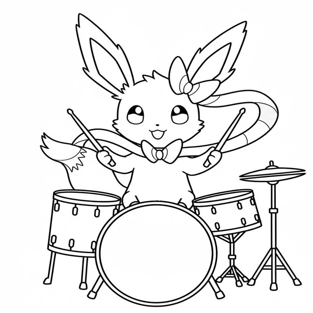 Fise de colorat cu Sylveon imprimabil gratuit pentru copii