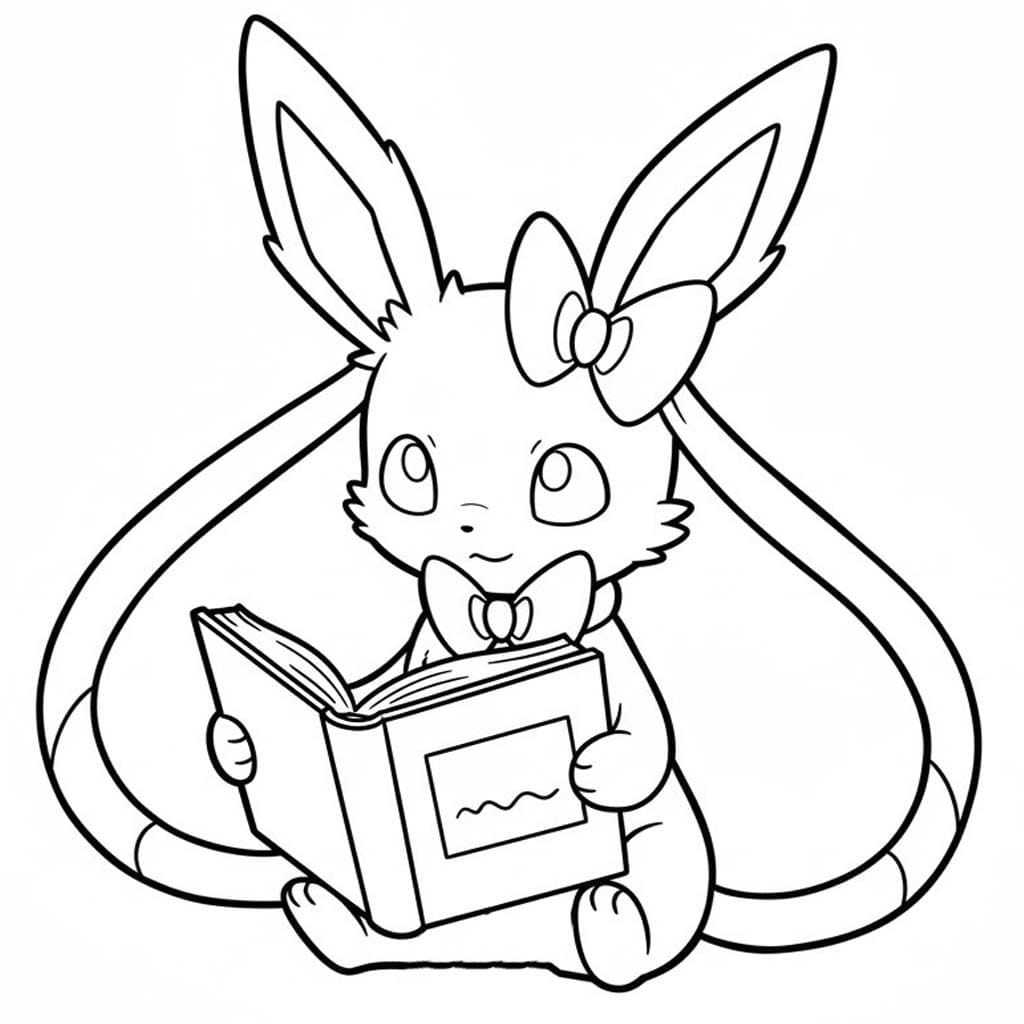 Fise de colorat cu Sylveon imprimabil