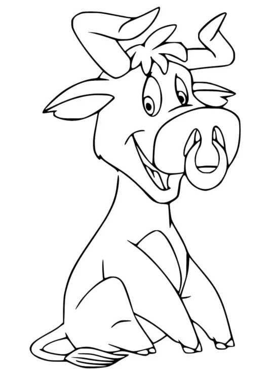 Fise de colorat cu Tauri gratuit simplu