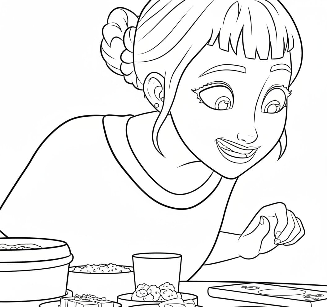 Fise de colorat cu Zoey imprimabil bazic