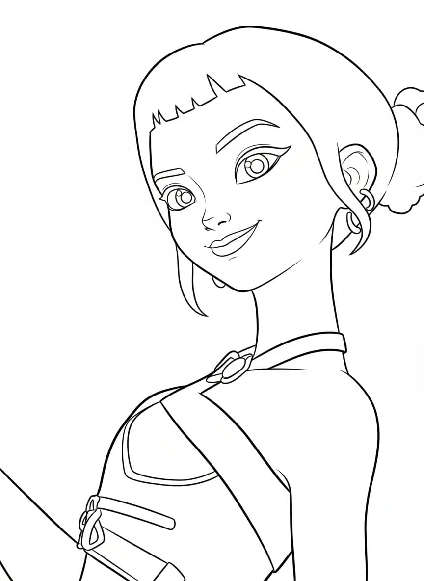 Fise de colorat cu Zoey imprimabil gratuit bazic