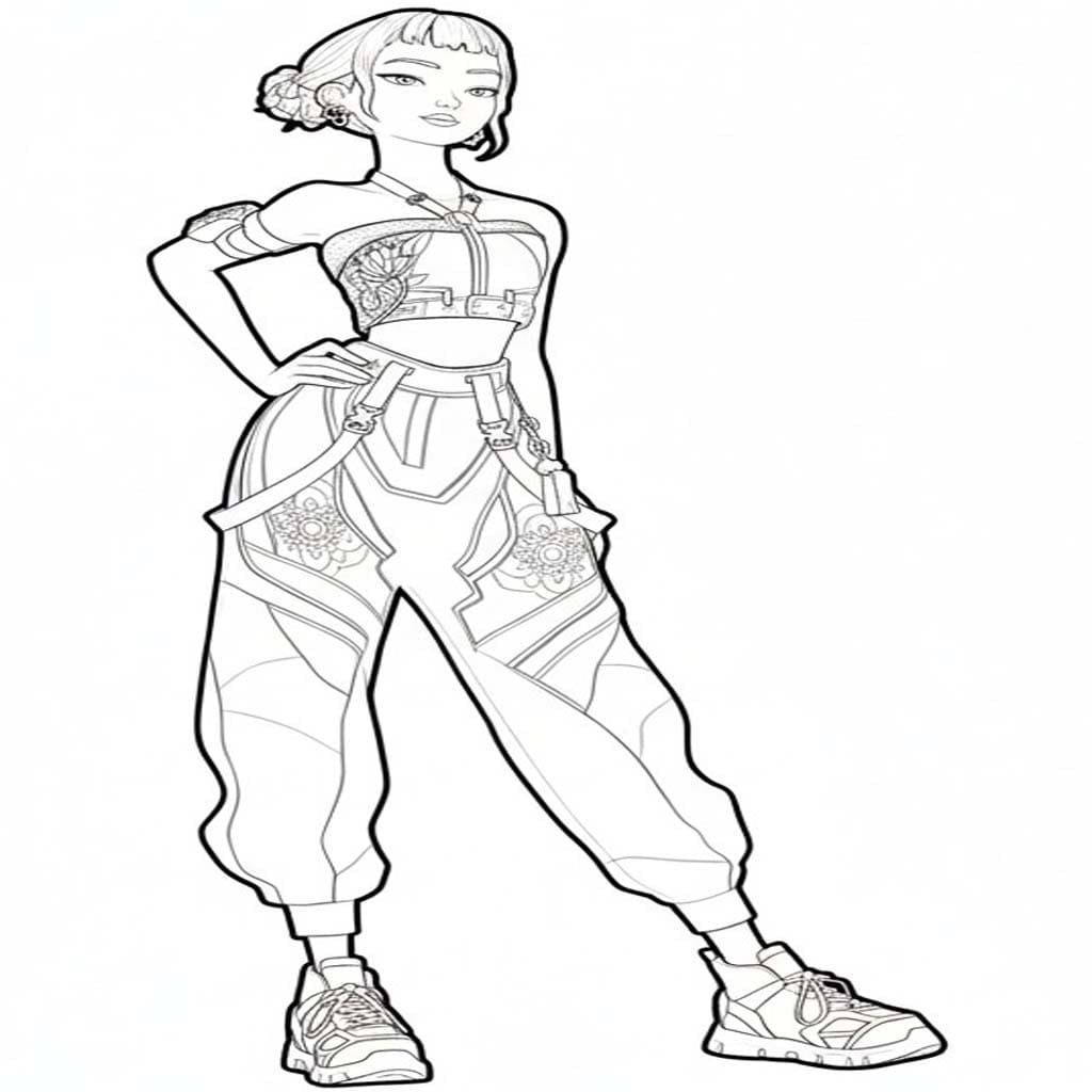 Fise de colorat cu Zoey imprimabil gratuit uşor