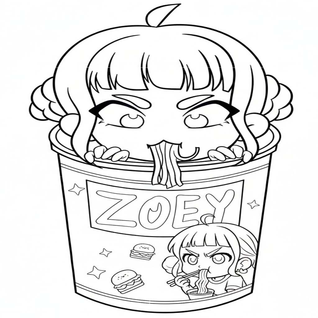 Fise de colorat cu Zoey imprimabil simplu