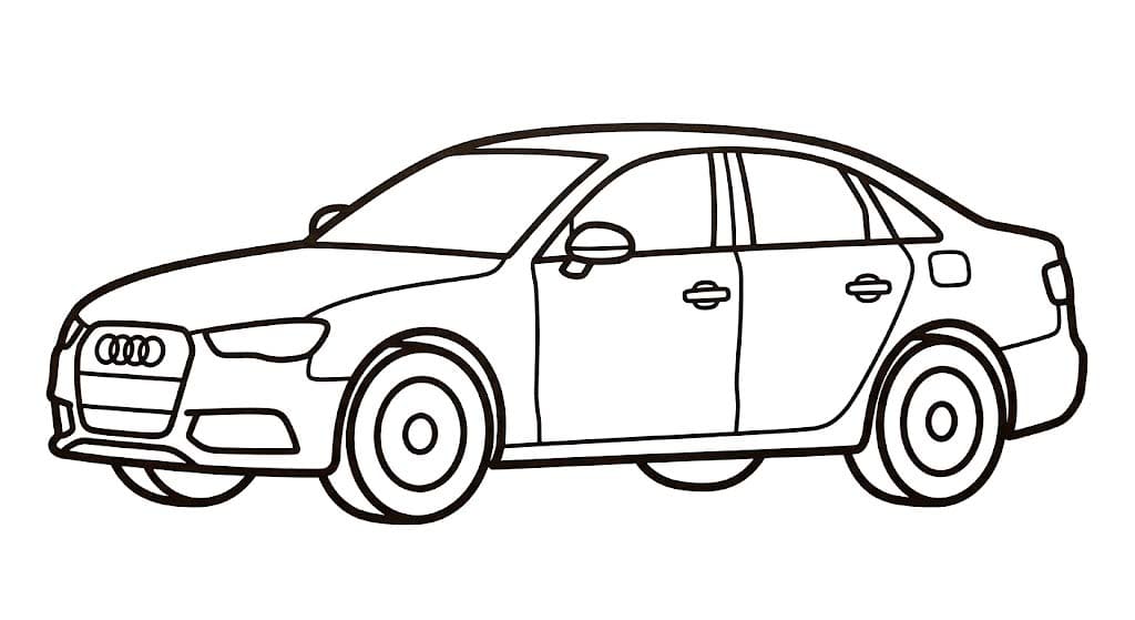 Fise de colorat cu Audi bazic la copii