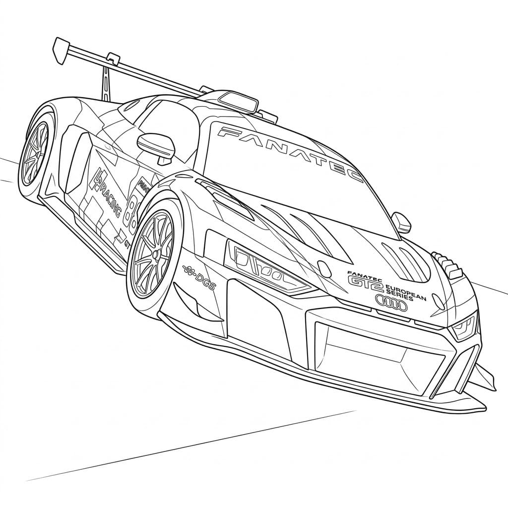 Fise de colorat cu Audi gratuit bazic