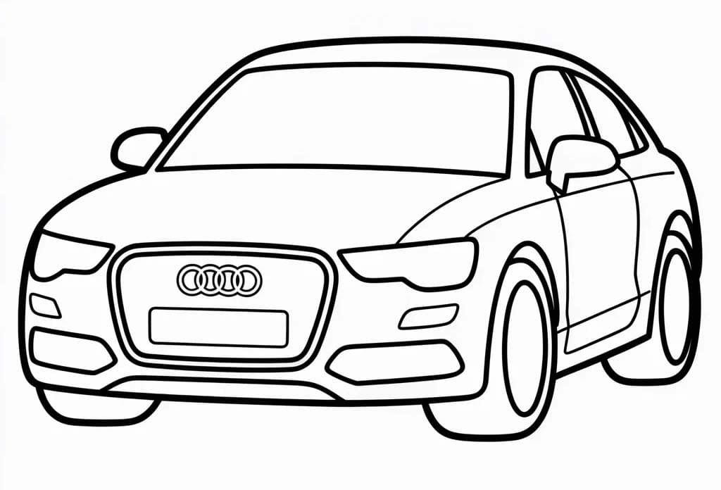 Fise de colorat cu Audi gratuit
