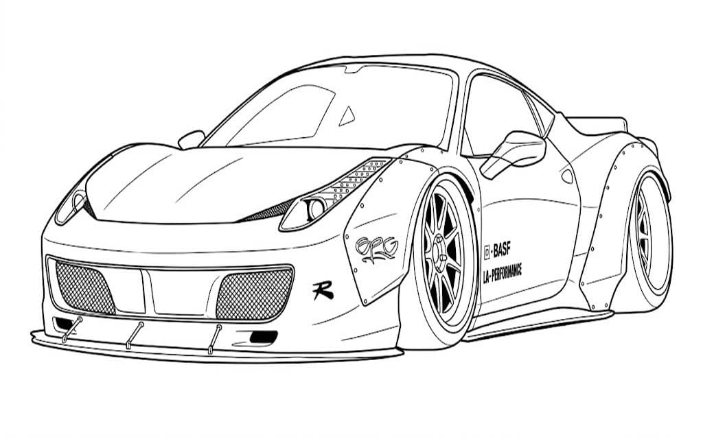 Fise de colorat cu Audi imprimabil pentru copii