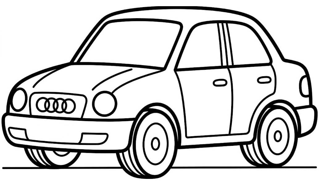 Fise de colorat cu Audi imprimabil uşor