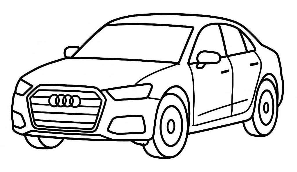 Fise de colorat cu Audi imprimabil