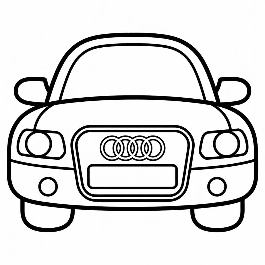 Fise de colorat cu Audi pentru copii