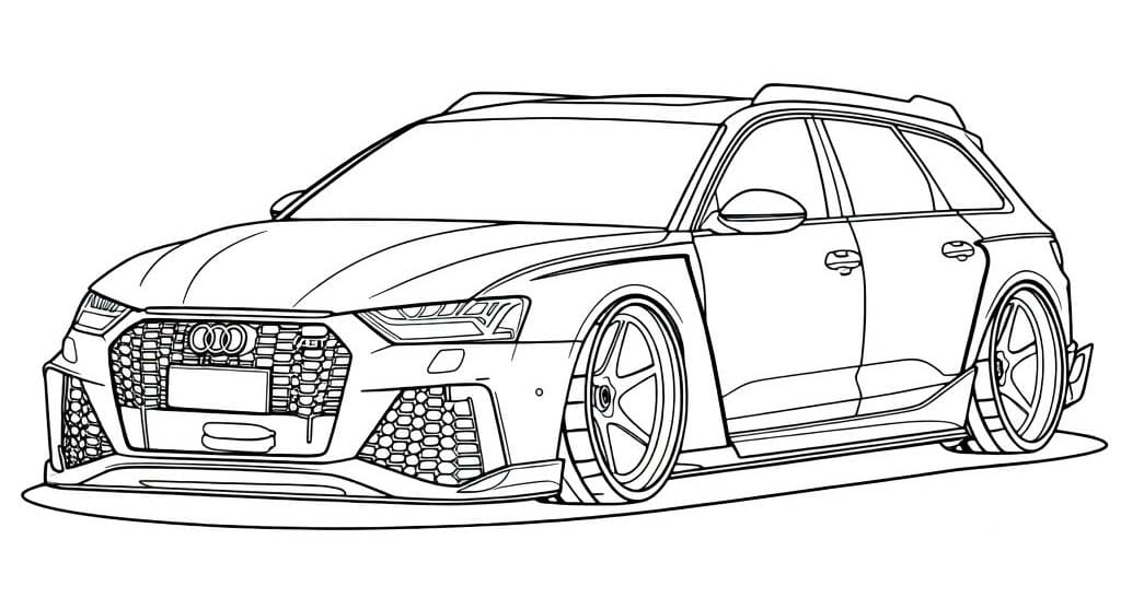 Fise de colorat cu Audi uşor la copii