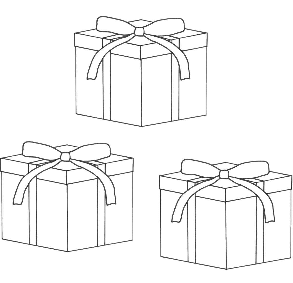 Fise de colorat cu Cadouri imprimabil pentru copii
