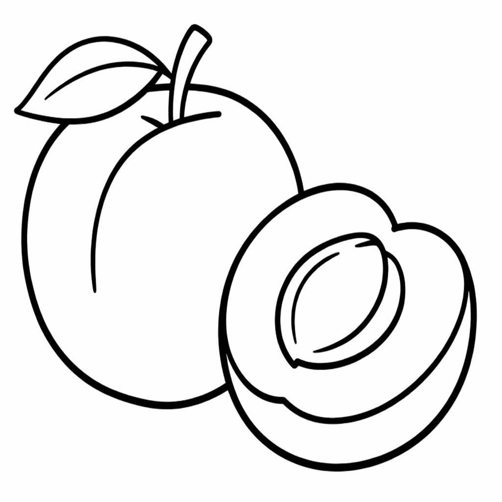 Fise de colorat cu Caisă imprimabil gratuit