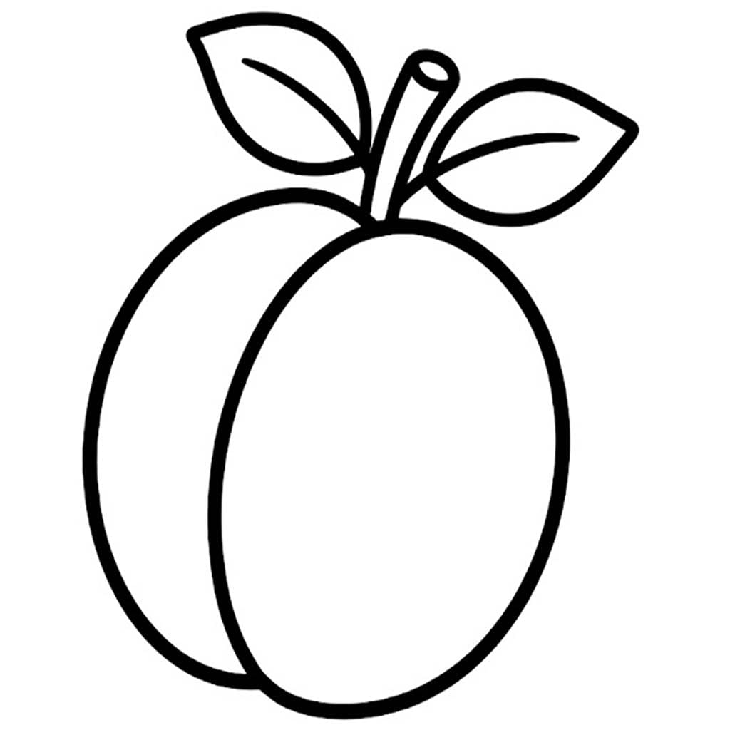 Fise de colorat cu Caisă imprimabil