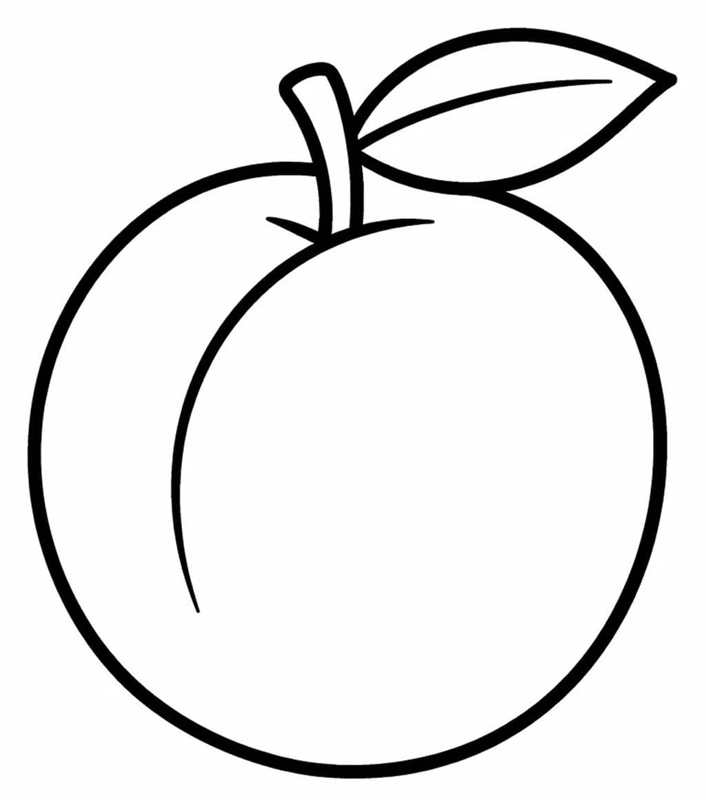 Fise de colorat cu Caisă uşor la copii