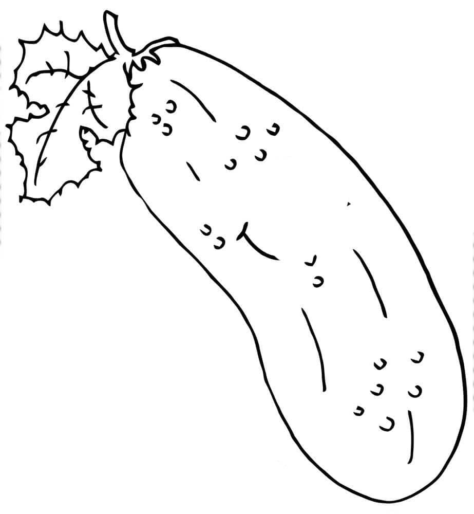 Fise de colorat cu Castravete bazic la copii