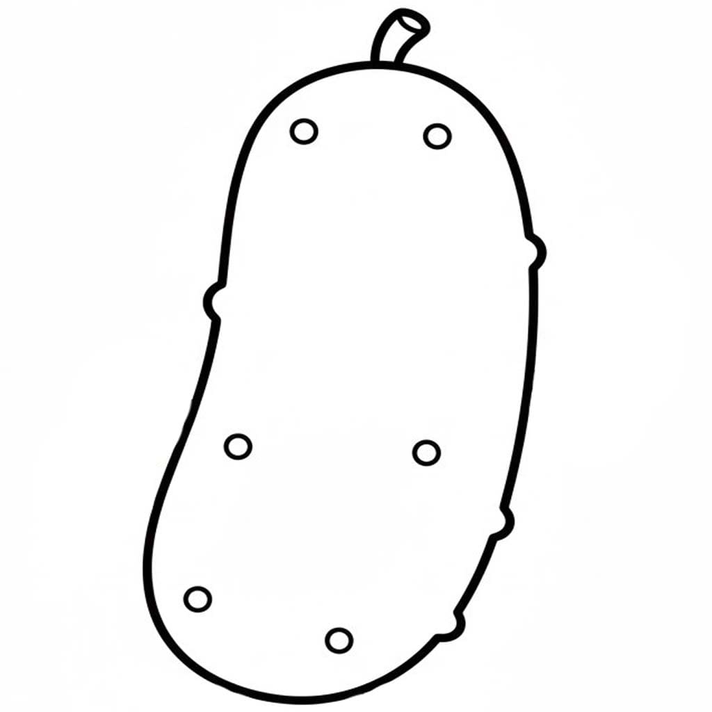 Fise de colorat cu Castravete gratuit bazic