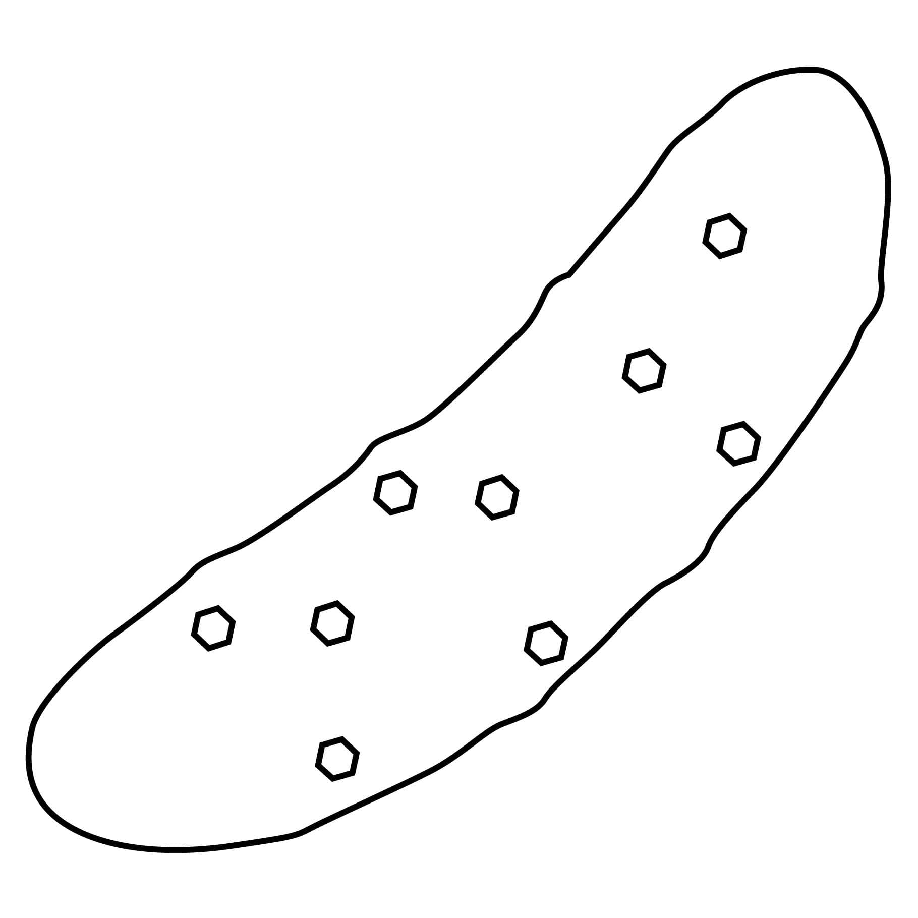 Fise de colorat cu Castravete gratuit uşor