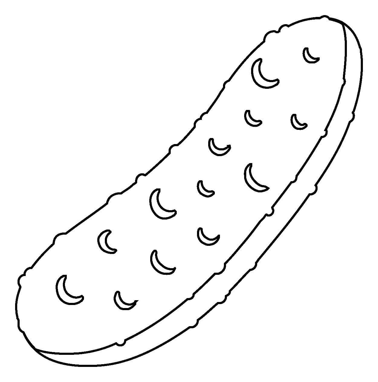 Fise de colorat cu Castravete imprimabil gratuit pentru copii