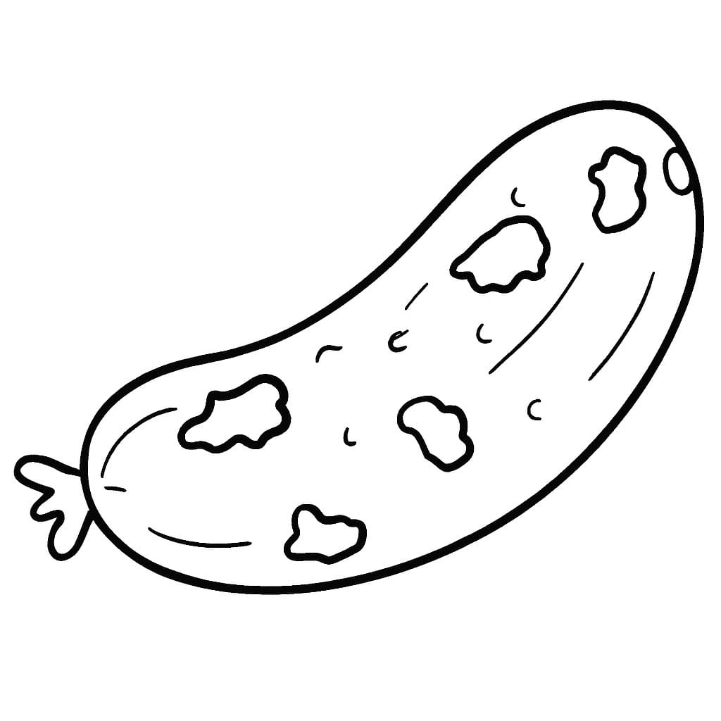 Fise de colorat cu Castravete imprimabil uşor