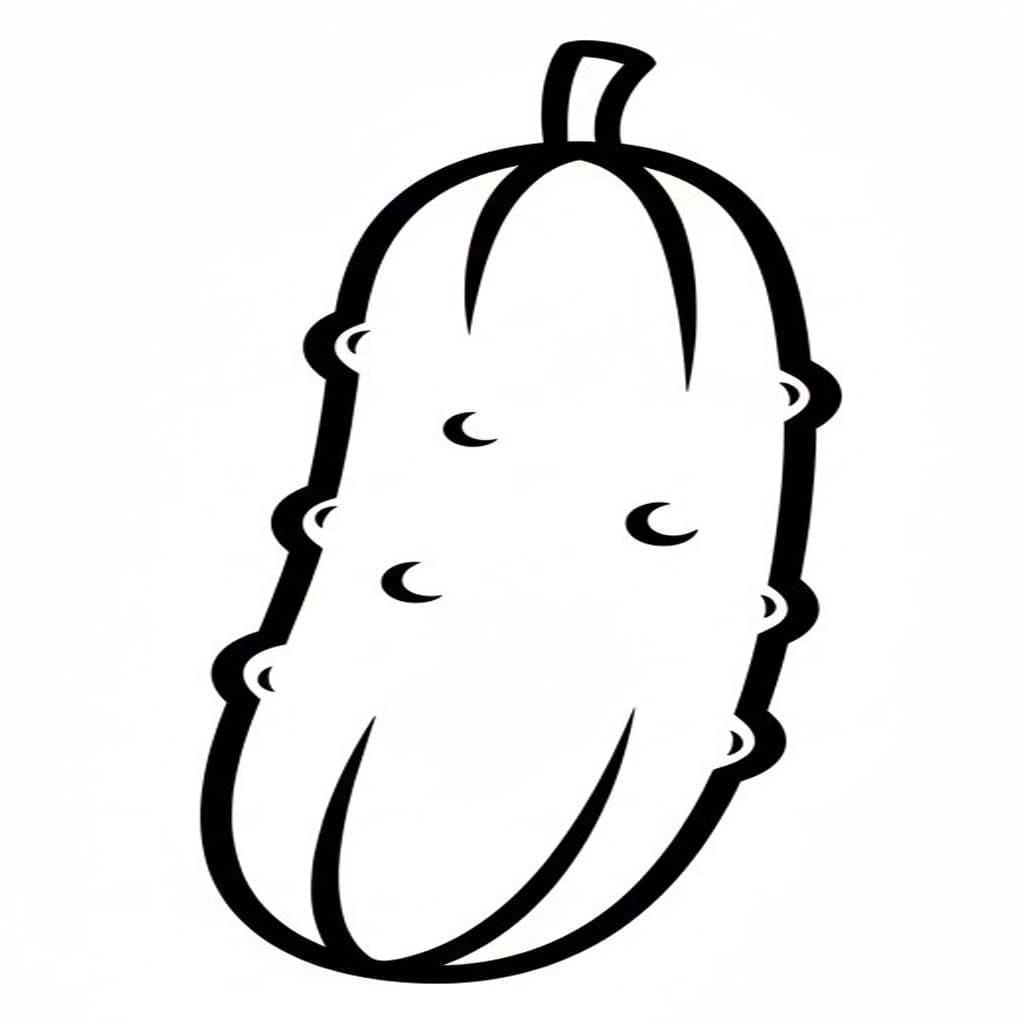 Fise de colorat cu Castravete uşor la copii