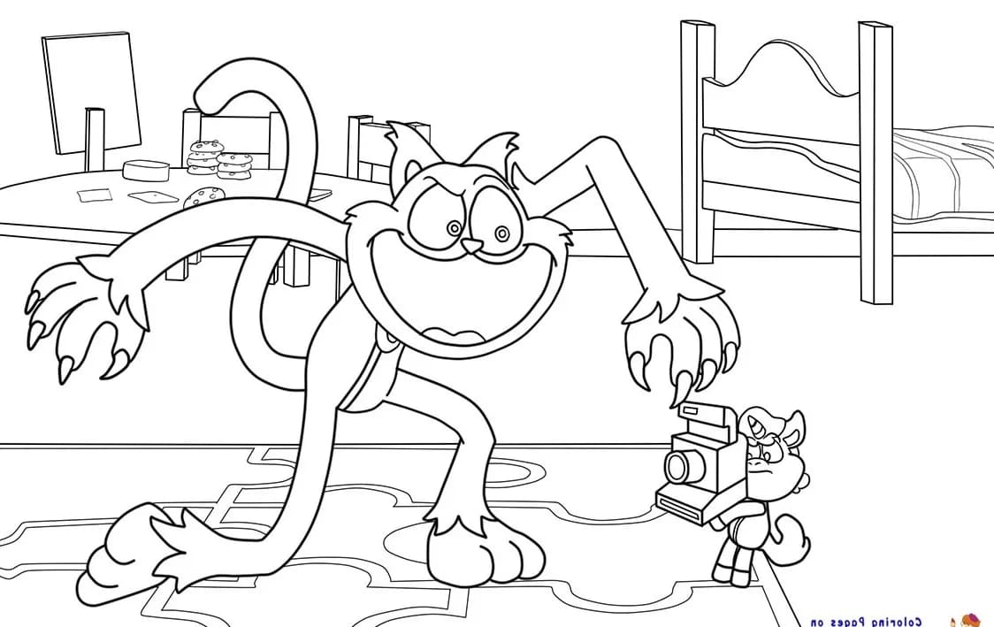 Fise de colorat cu Catnap gratuit