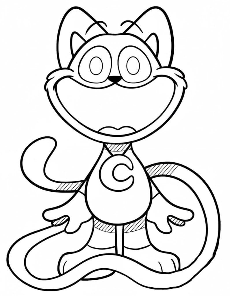 Fise de colorat cu Catnap imprimabil gratuit uşor