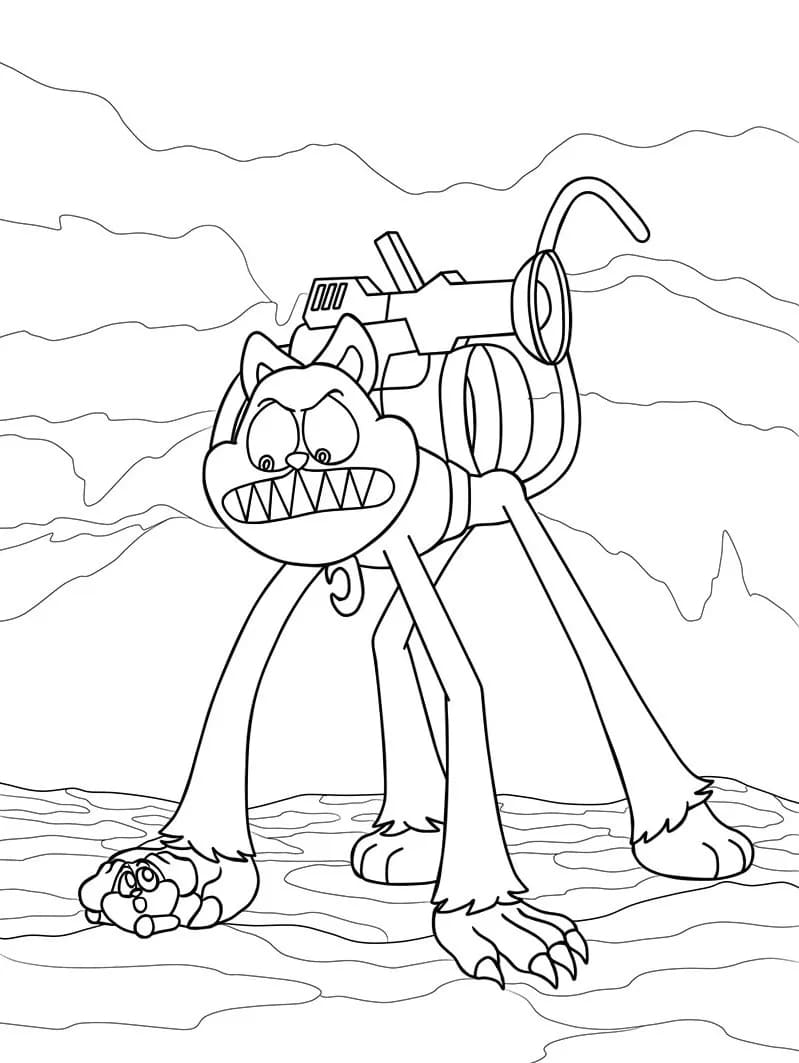 Fise de colorat cu Catnap uşor la copii