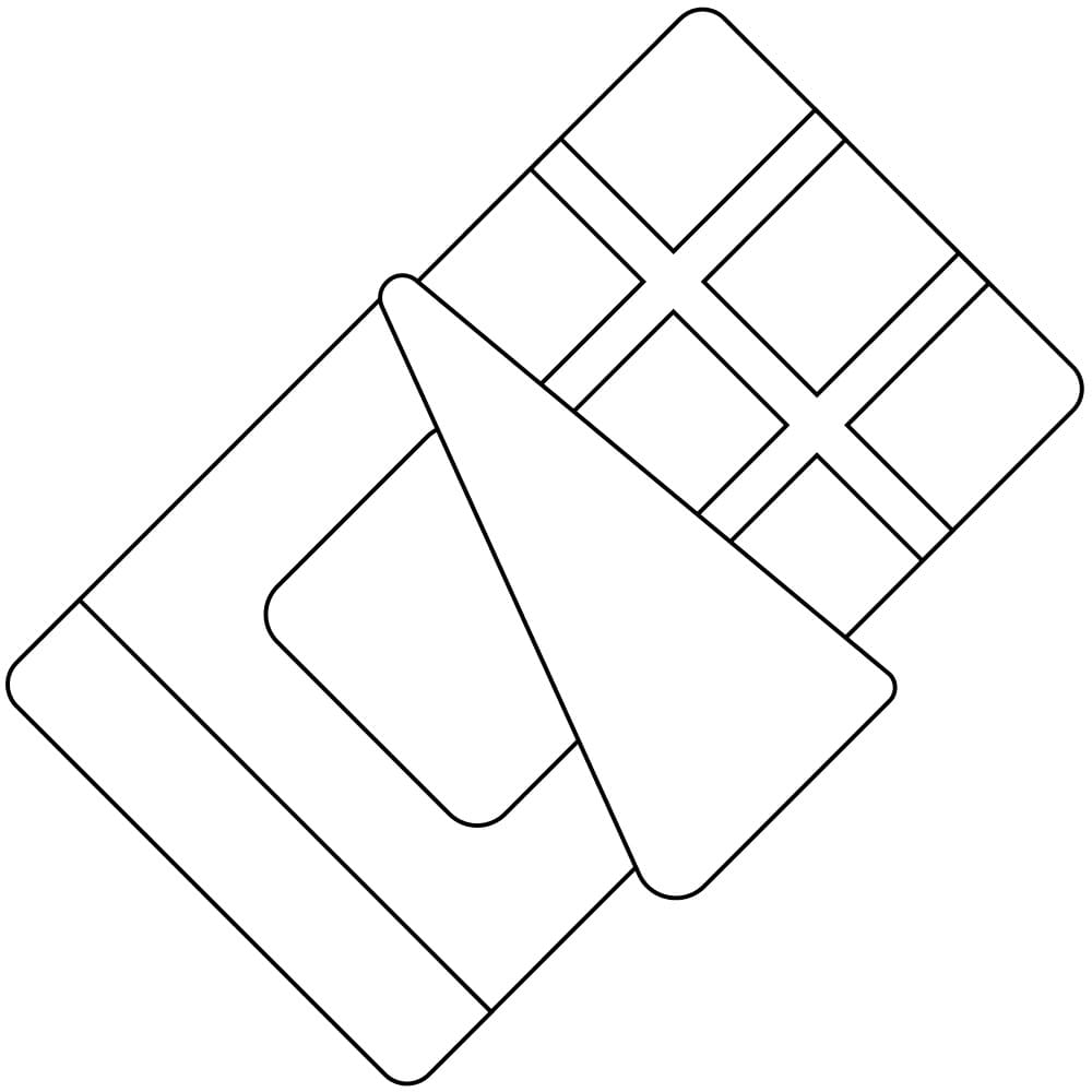 Fise de colorat cu Ciocolată gratuit simplu