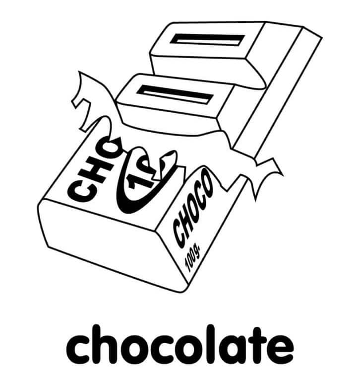 Fise de colorat cu Ciocolată gratuit