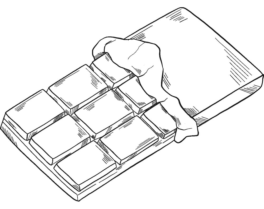 Fise de colorat cu Ciocolată imprimabil gratuit bazic