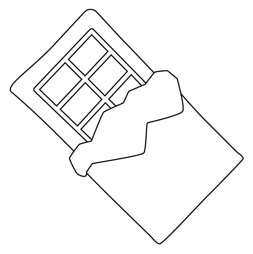 Fise de colorat cu Ciocolată imprimabil gratuit simplu