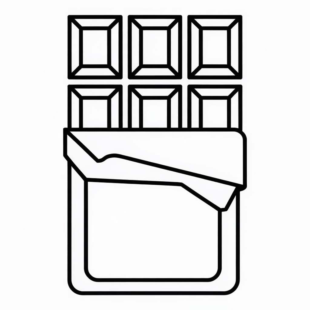 Fise de colorat cu Ciocolată imprimabil gratuit