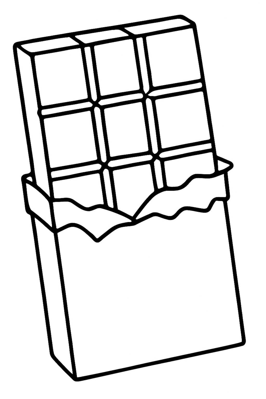 Fise de colorat cu Ciocolată imprimabil simplu
