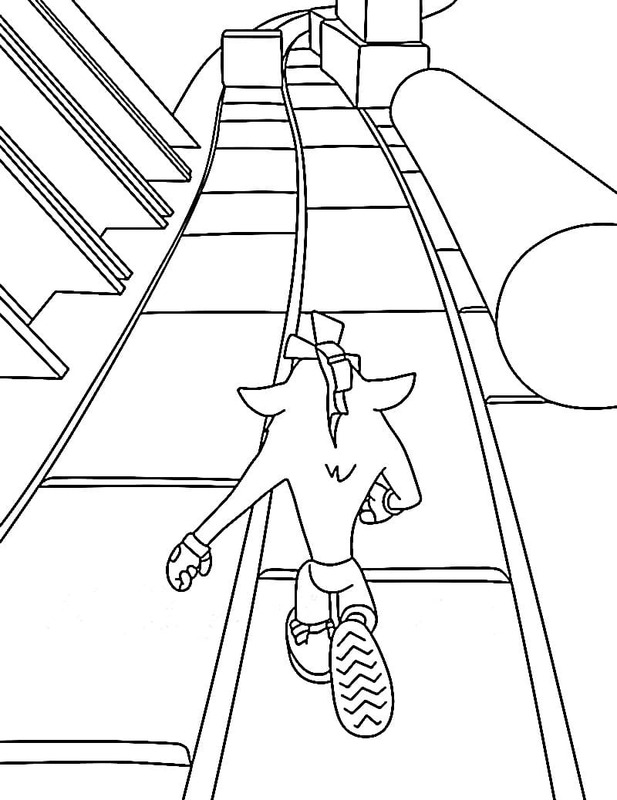 Fise de colorat cu Crash Bandicoot uşor la copii