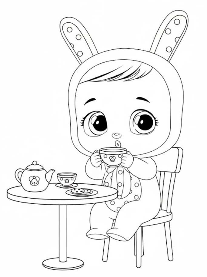 Fise de colorat cu Cry Babies gratuit bazic