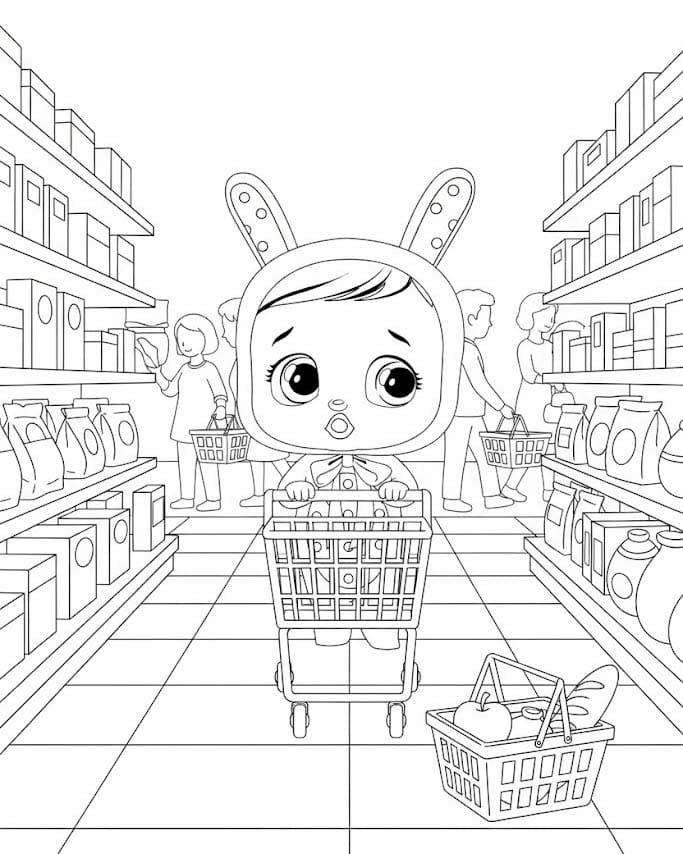 Fise de colorat cu Cry Babies gratuit pentru copii