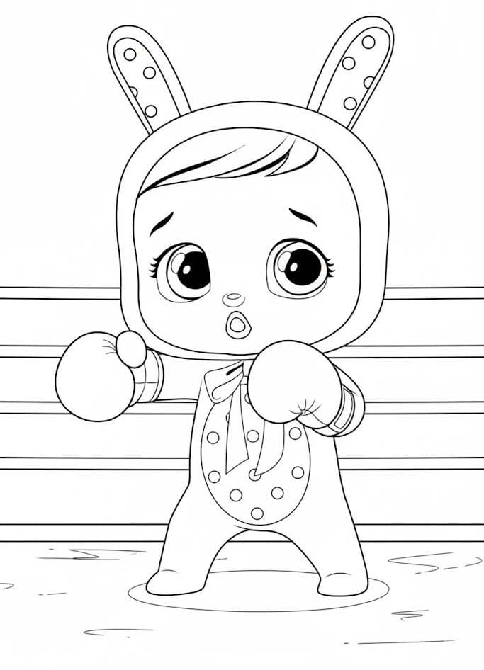 Fise de colorat cu Cry Babies gratuit simplu