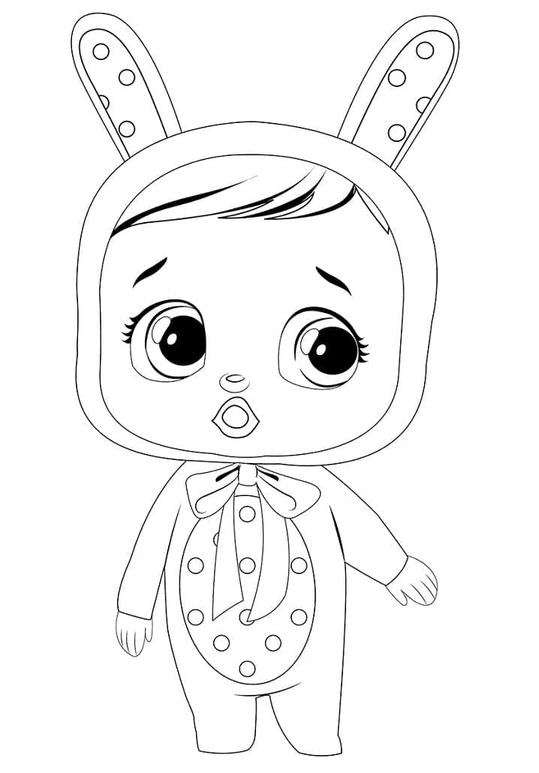 Fise de colorat cu Cry Babies gratuit uşor