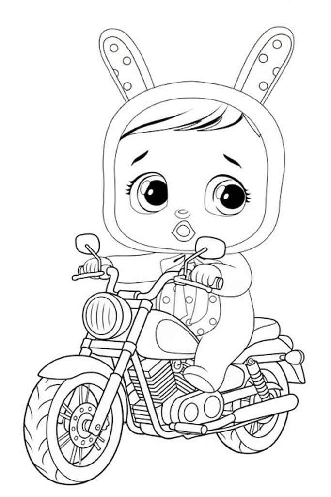 Fise de colorat cu Cry Babies imprimabil bazic