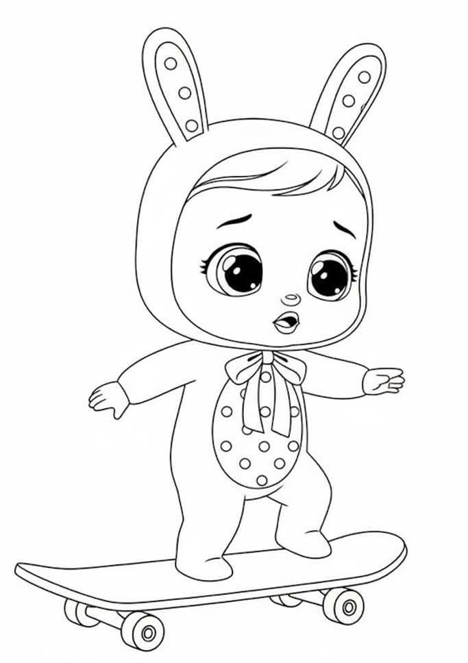 Fise de colorat cu Cry Babies imprimabil gratuit