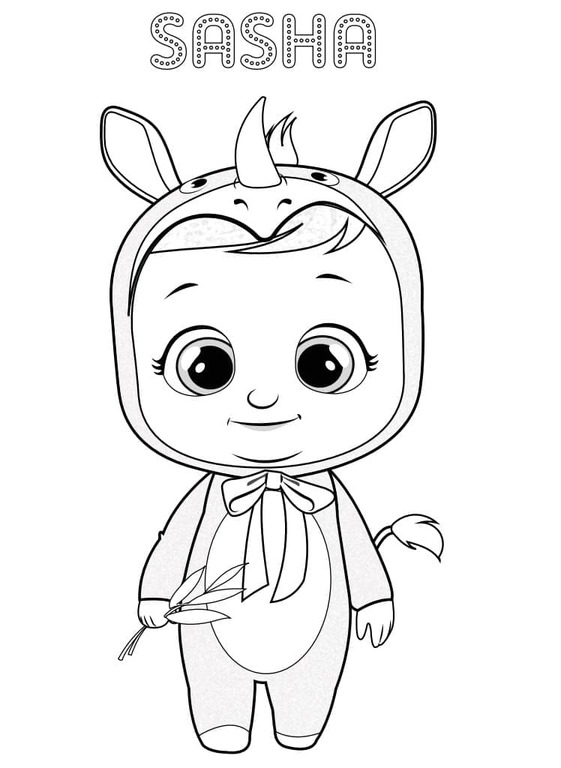 Fise de colorat cu Cry Babies imprimabil pentru copii