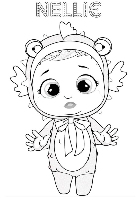 Fise de colorat cu Cry Babies imprimabil uşor