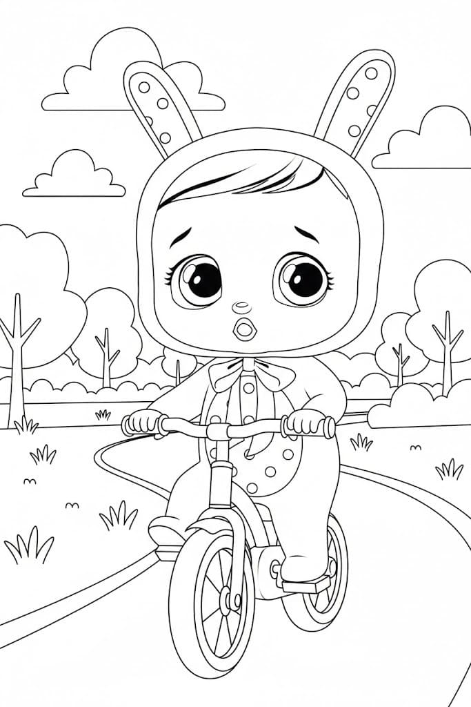 Fise de colorat cu Cry Babies imprimabil
