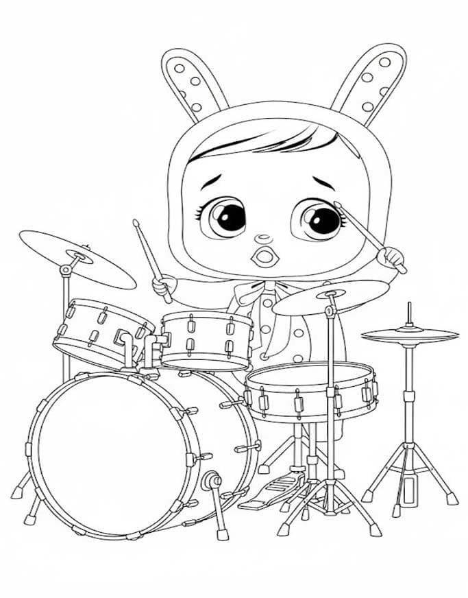 Fise de colorat cu Cry Babies uşor la copii