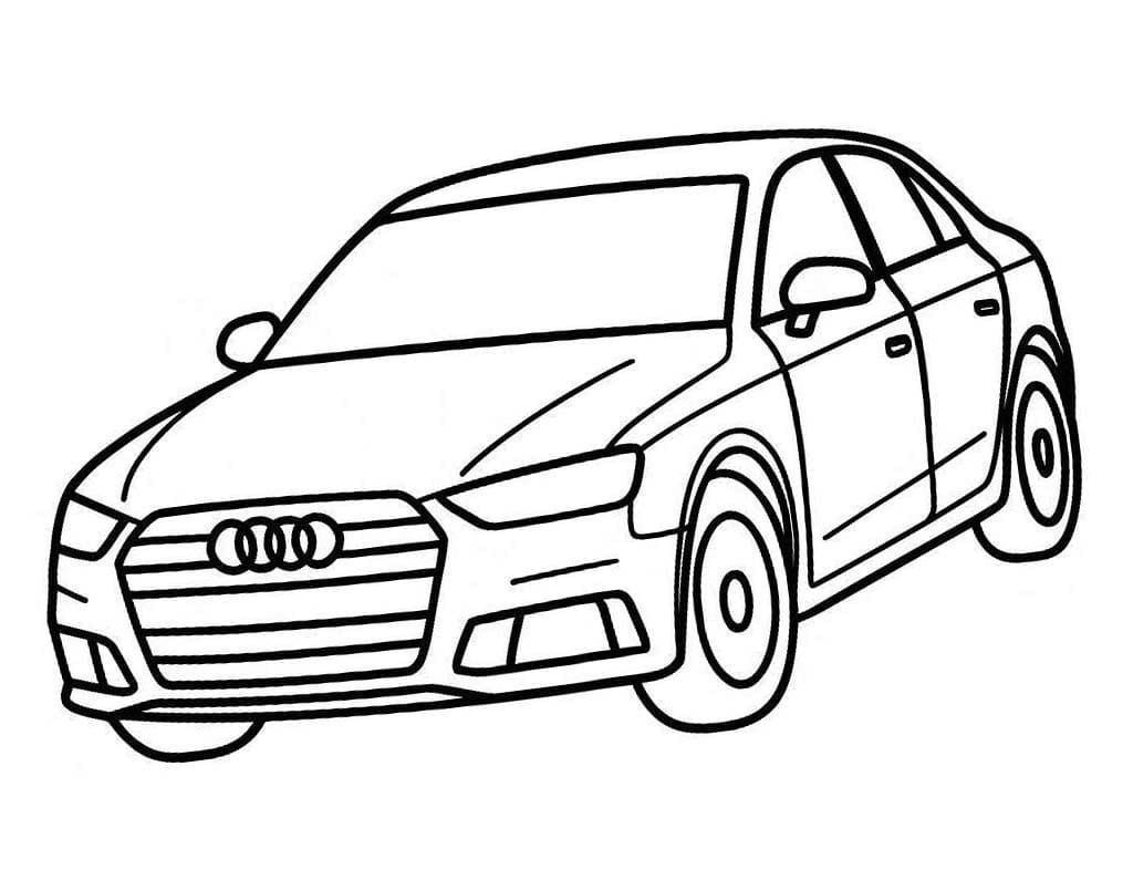 Fise de colorat cu Desenează Audi bazic