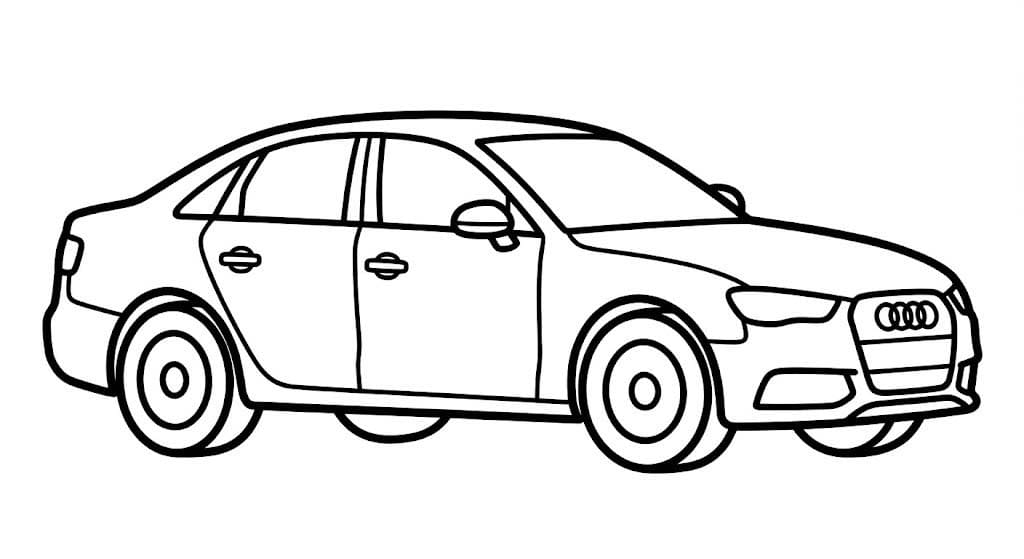 Fise de colorat cu Desenează Audi gratuit bazic