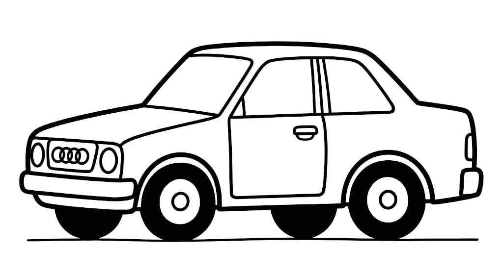Fise de colorat cu Desenează Audi imprimabil bazic