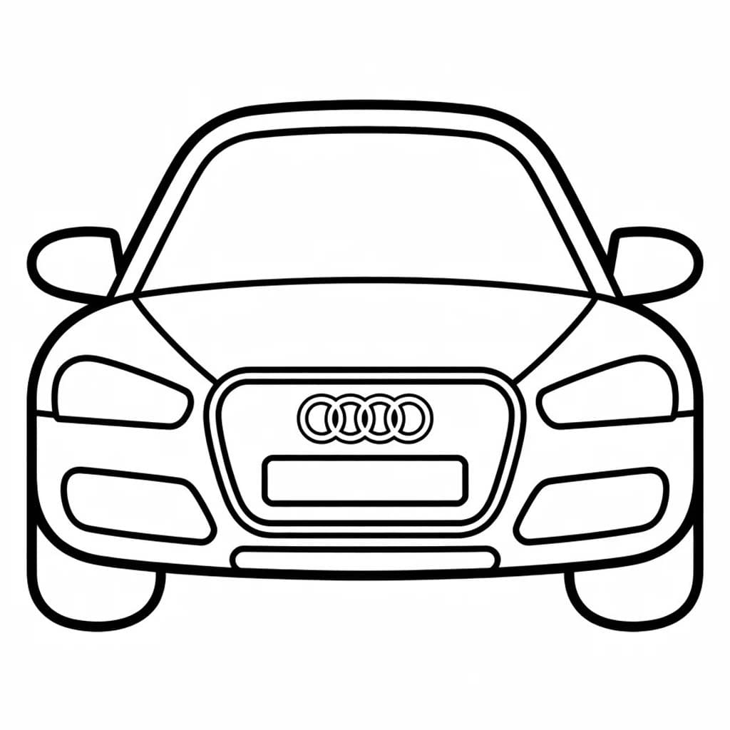 Fise de colorat cu Desenează Audi imprimabil gratuit bazic