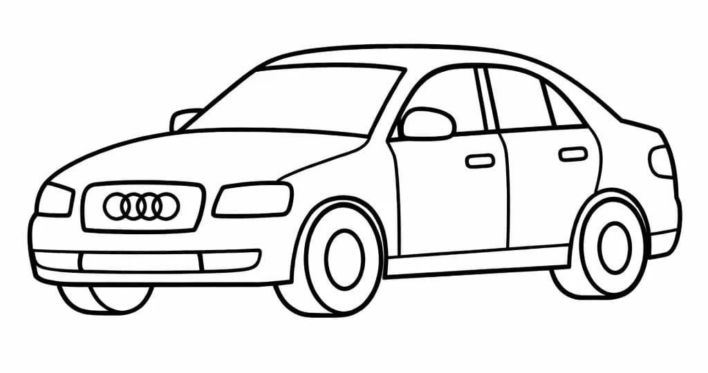 Fise de colorat cu Desenează Audi imprimabil gratuit uşor